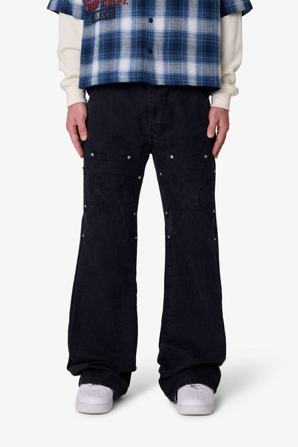 Mnml Iron Cross Baggy Flare Jeans